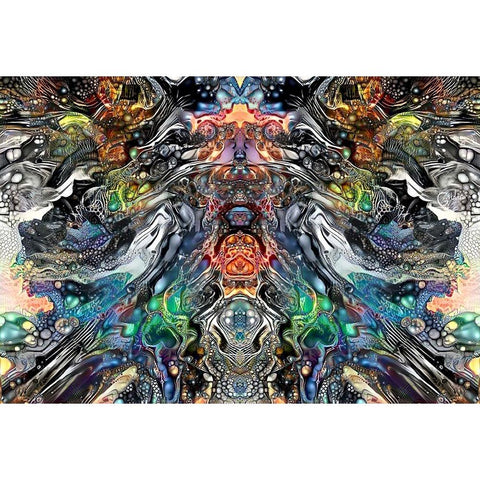 At the Bottom of the Cenote Black Modern Wood Framed Art Print with Double Matting by Gavidia, Pedro