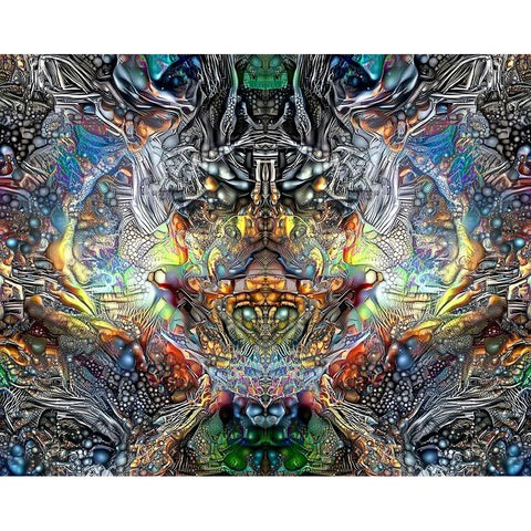 Cosmogon White Modern Wood Framed Art Print by Gavidia, Pedro