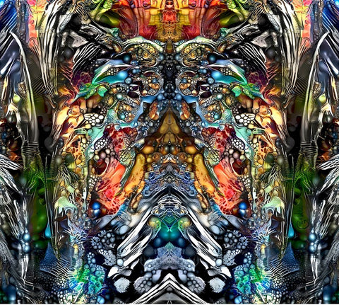 Emerging White Modern Wood Framed Art Print with Double Matting by Gavidia, Pedro