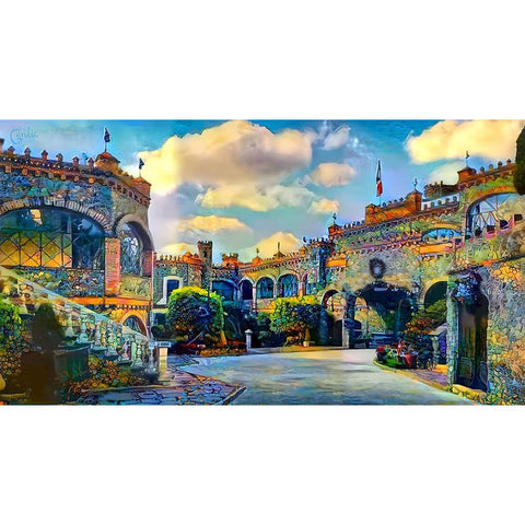 Guanajuato Mexico Castillo de Santa Cecilia interior Black Modern Wood Framed Art Print with Double Matting by Gavidia, Pedro