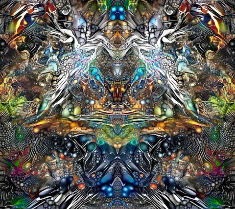 Khepri White Modern Wood Framed Art Print with Double Matting by Gavidia, Pedro
