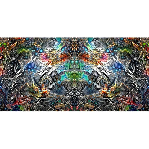 Maria Sabinas Trance Black Modern Wood Framed Art Print with Double Matting by Gavidia, Pedro