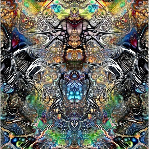 Mutation Black Modern Wood Framed Art Print by Gavidia, Pedro