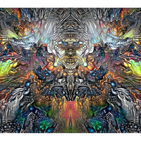 Samael Black Modern Wood Framed Art Print with Double Matting by Gavidia, Pedro