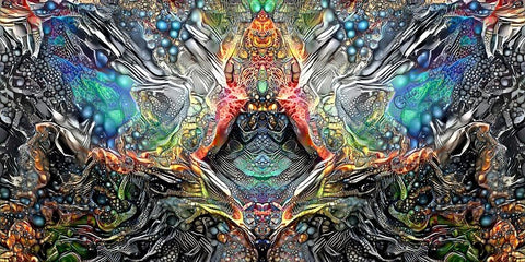 The Deceitful Cloak of Religions White Modern Wood Framed Art Print with Double Matting by Gavidia, Pedro