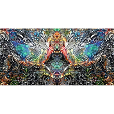 The Deceitful Cloak of Religions Black Modern Wood Framed Art Print by Gavidia, Pedro