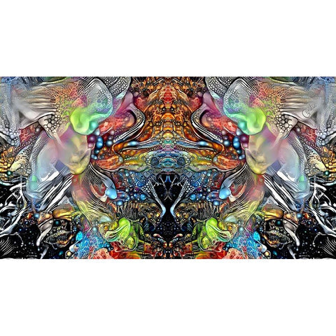 Transcend Black Modern Wood Framed Art Print with Double Matting by Gavidia, Pedro