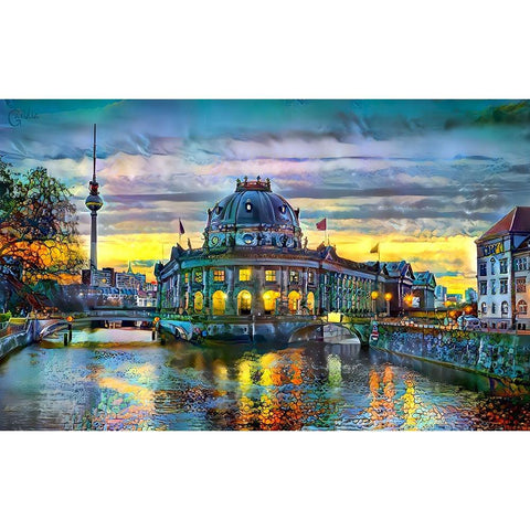 Berlin Germany Bode Museum Gold Ornate Wood Framed Art Print with Double Matting by Gavidia, Pedro