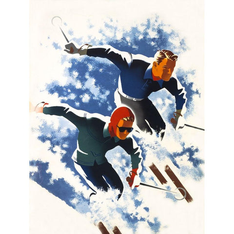 Jantzen by Binder Black Modern Wood Framed Art Print with Double Matting by Print Collection