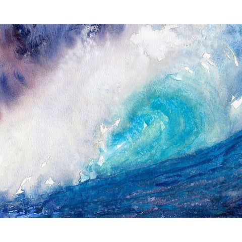 Surf Day White Modern Wood Framed Art Print by Randy Noble Fine Art