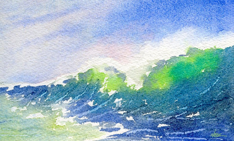 Curl Black Ornate Wood Framed Art Print with Double Matting by Randy Noble Fine Art