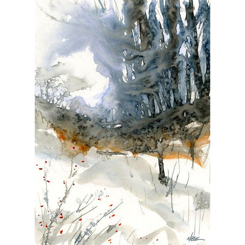 Taylor Ridge White Modern Wood Framed Art Print by Randy Noble Fine Art