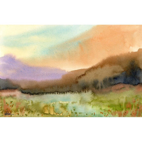 Wild Feilds White Modern Wood Framed Art Print by Randy Noble Fine Art