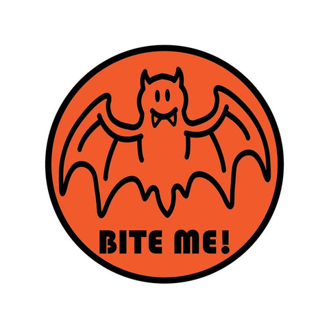 Bite Me Black Modern Wood Framed Art Print with Double Matting by Randy Noble Fine Art