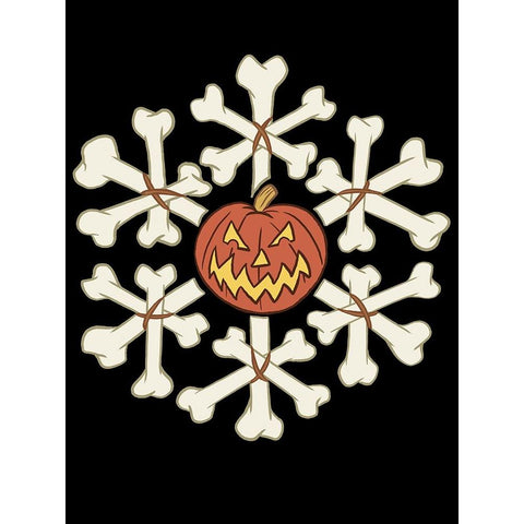 Pumpkin Bones Gold Ornate Wood Framed Art Print with Double Matting by Randy Noble Fine Art