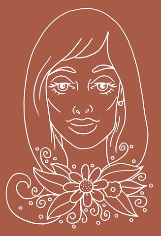 Outline 4 Black Ornate Wood Framed Art Print with Double Matting by Randy Noble Fine Art