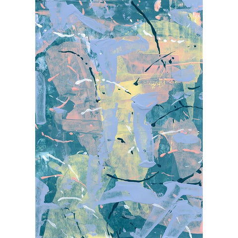 Pastel Palette 10 White Modern Wood Framed Art Print by Randy Noble Fine Art