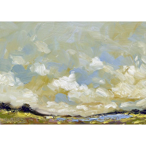 Summer Lake White Modern Wood Framed Art Print by Randy Noble Fine Art