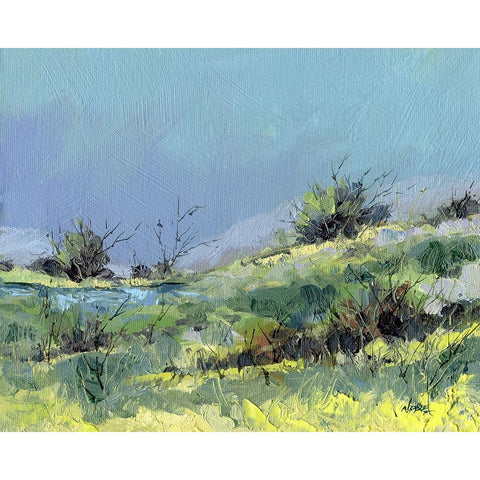 Lee Pond Black Modern Wood Framed Art Print by Randy Noble Fine Art