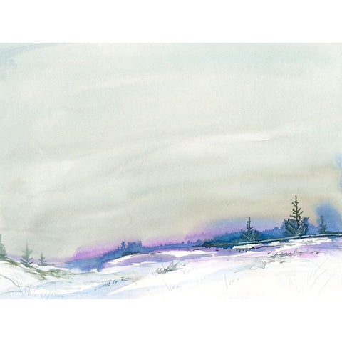 Valley Trees White Modern Wood Framed Art Print by Randy Noble Fine Art