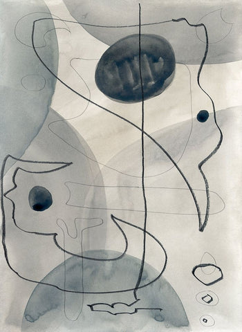 Limitless Line Black Ornate Wood Framed Art Print with Double Matting by Randy Noble Fine Art