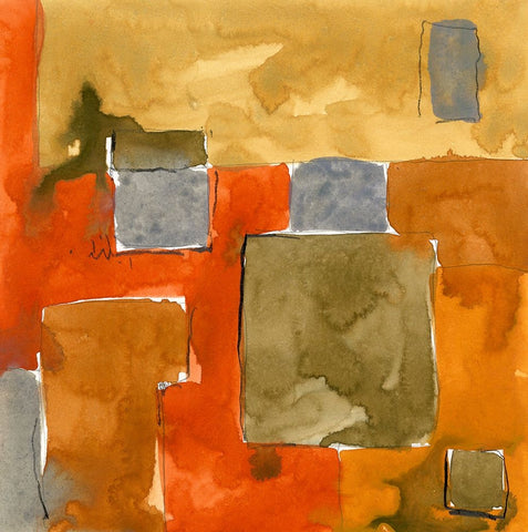 Momentary Block Black Ornate Wood Framed Art Print with Double Matting by Randy Noble Fine Art