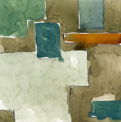 Oration White Modern Wood Framed Art Print with Double Matting by Randy Noble Fine Art