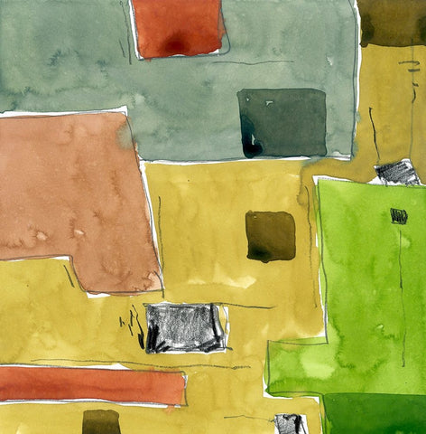 Phrases White Modern Wood Framed Art Print with Double Matting by Randy Noble Fine Art