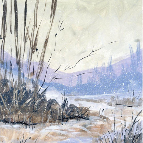 Snow Bliss Black Modern Wood Framed Art Print by Randy Noble Fine Art