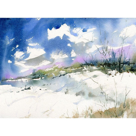 Cool Valley Black Modern Wood Framed Art Print by Randy Noble Fine Art