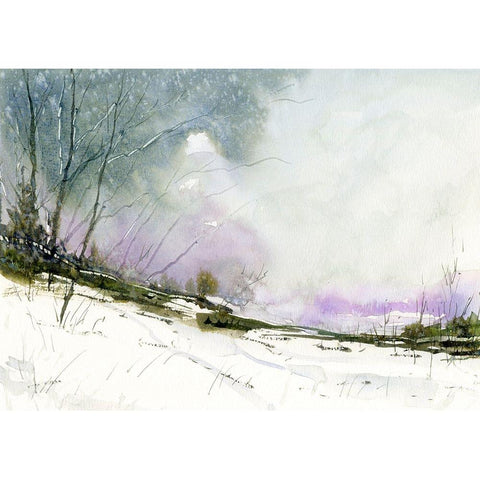 Pine Ridge White Modern Wood Framed Art Print by Randy Noble Fine Art