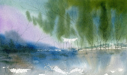 Purple Mountains Black Ornate Wood Framed Art Print with Double Matting by Randy Noble Fine Art