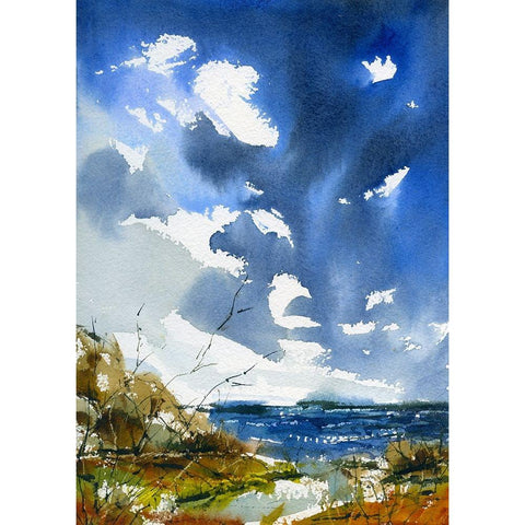 Trail To Surf Black Modern Wood Framed Art Print by Randy Noble Fine Art