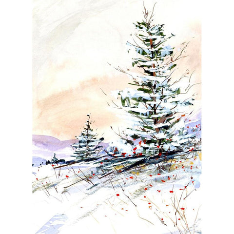 Comforting View White Modern Wood Framed Art Print by Randy Noble Fine Art