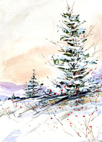 Comforting View Black Ornate Wood Framed Art Print with Double Matting by Randy Noble Fine Art