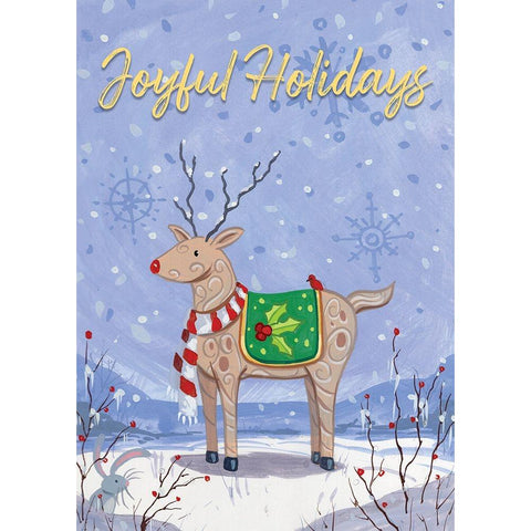 Joyful Holidays Gold Ornate Wood Framed Art Print with Double Matting by Randy Noble Fine Art