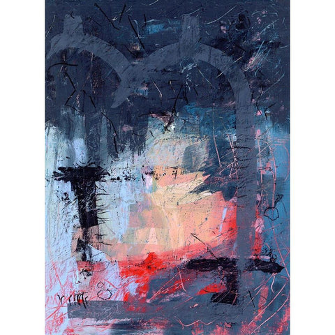 Merrymaking Black Modern Wood Framed Art Print with Double Matting by Randy Noble Fine Art