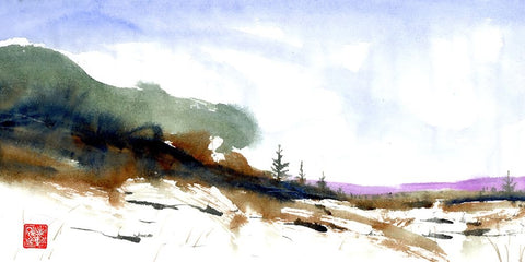 Sequential Snow White Modern Wood Framed Art Print with Double Matting by Randy Noble Fine Art