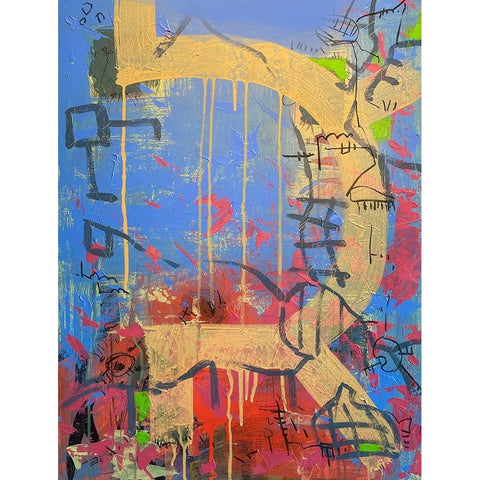 Progression White Modern Wood Framed Art Print by Randy Noble Fine Art