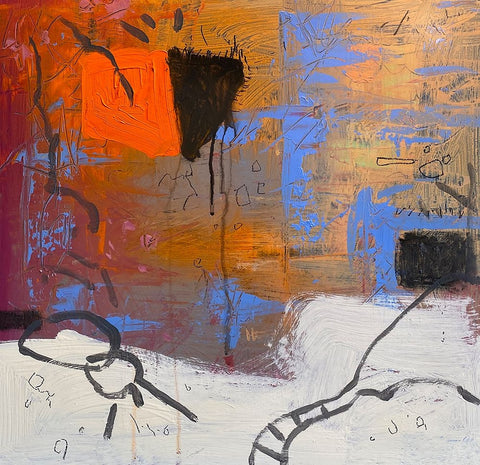 Sovereign White Modern Wood Framed Art Print with Double Matting by Randy Noble Fine Art