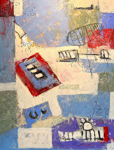 Viewers Way White Modern Wood Framed Art Print with Double Matting by Randy Noble Fine Art