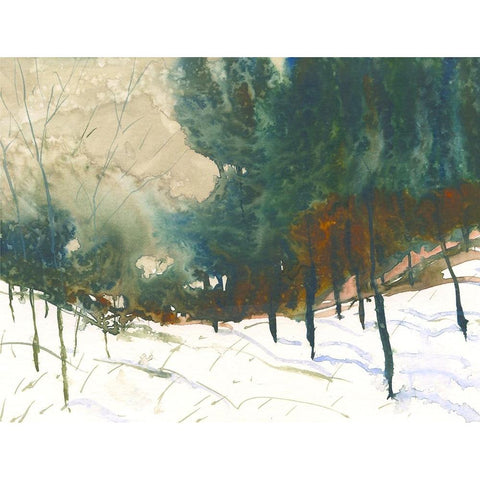 My Trail Gold Ornate Wood Framed Art Print with Double Matting by Randy Noble Fine Art