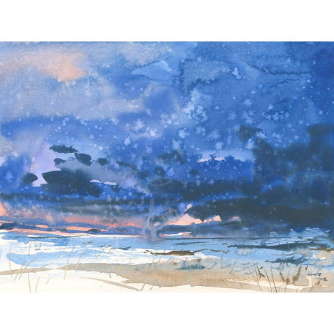 Ocean Storms Black Modern Wood Framed Art Print by Randy Noble Fine Art