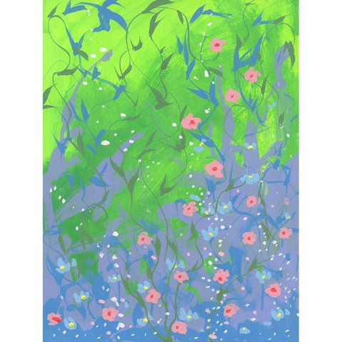 Spring Composition Black Modern Wood Framed Art Print with Double Matting by Randy Noble Fine Art