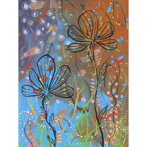 Power Of Flower Black Modern Wood Framed Art Print by Randy Noble Fine Art