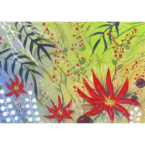 Holiday Garden White Modern Wood Framed Art Print by Randy Noble Fine Art