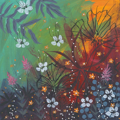 Placid View Black Ornate Wood Framed Art Print with Double Matting by Randy Noble Fine Art