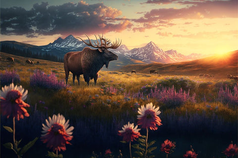 North American Wildlife 9 Black Ornate Wood Framed Art Print with Double Matting by Heere, Ray