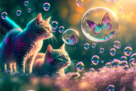 Mystical Morning 7 White Modern Wood Framed Art Print with Double Matting by Heere, Ray