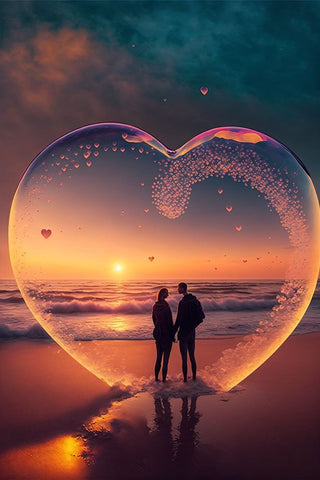 Love Is In The Air 7 Black Modern Wood Framed Art Print by Heere, Ray